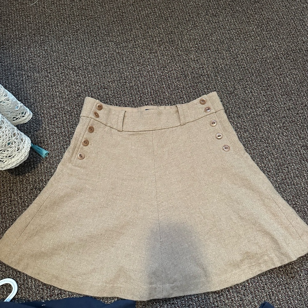 Ralph Lauren Tan Mini rugby wool Skirt
